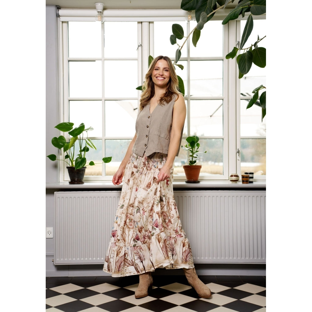 MARTA DU CHATEAU Marta du chateau dame nederdel MdcPrincess 5201 Skirt BeigeXPA5021