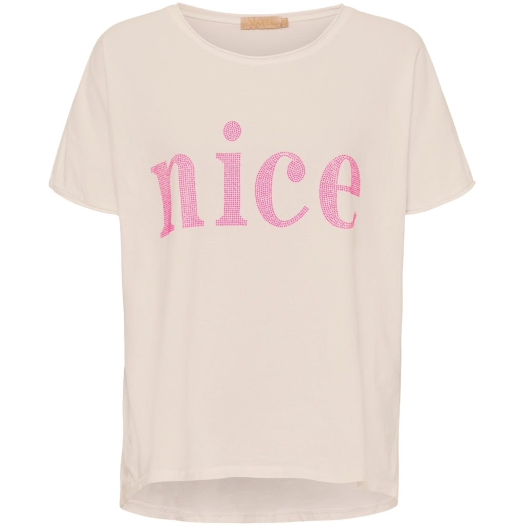 MARTA DU CHATEAU Marta du chateau dame t-shirt 80725 Restudsalg Beige