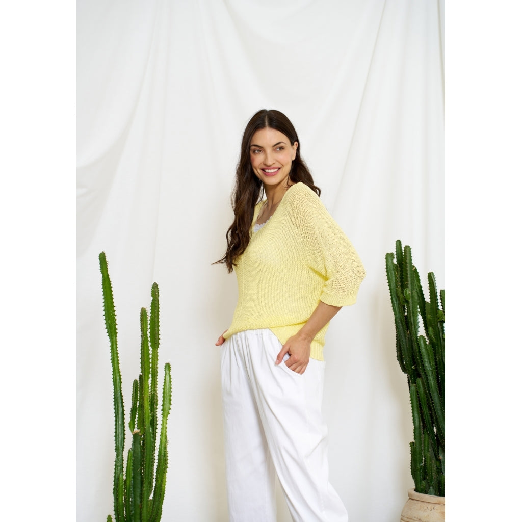MARTA DU CHATEAU MdcBetina Knit Knit Yellow