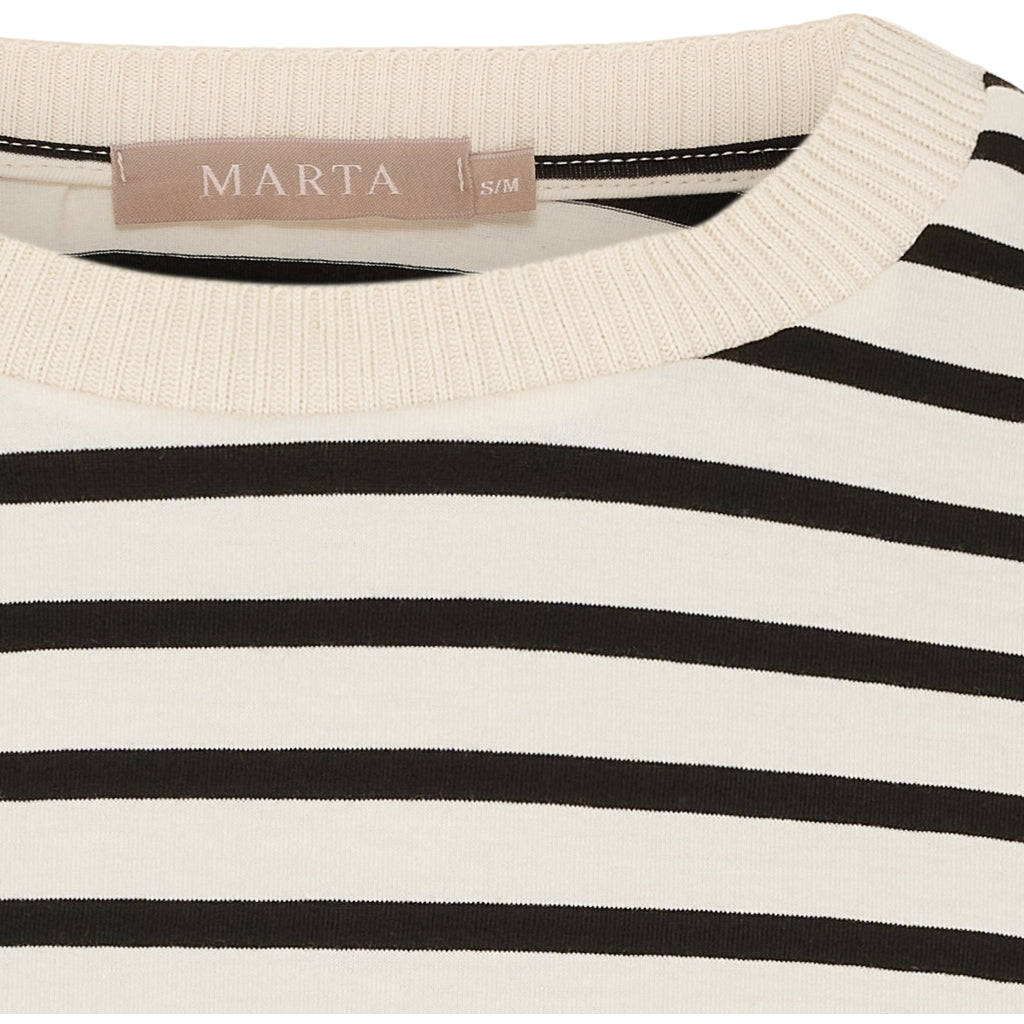 MARTA DU CHATEAU Marta du Chateau dame T-Shirt MdcBrooklyn 58351 T-shirt Beige/Black