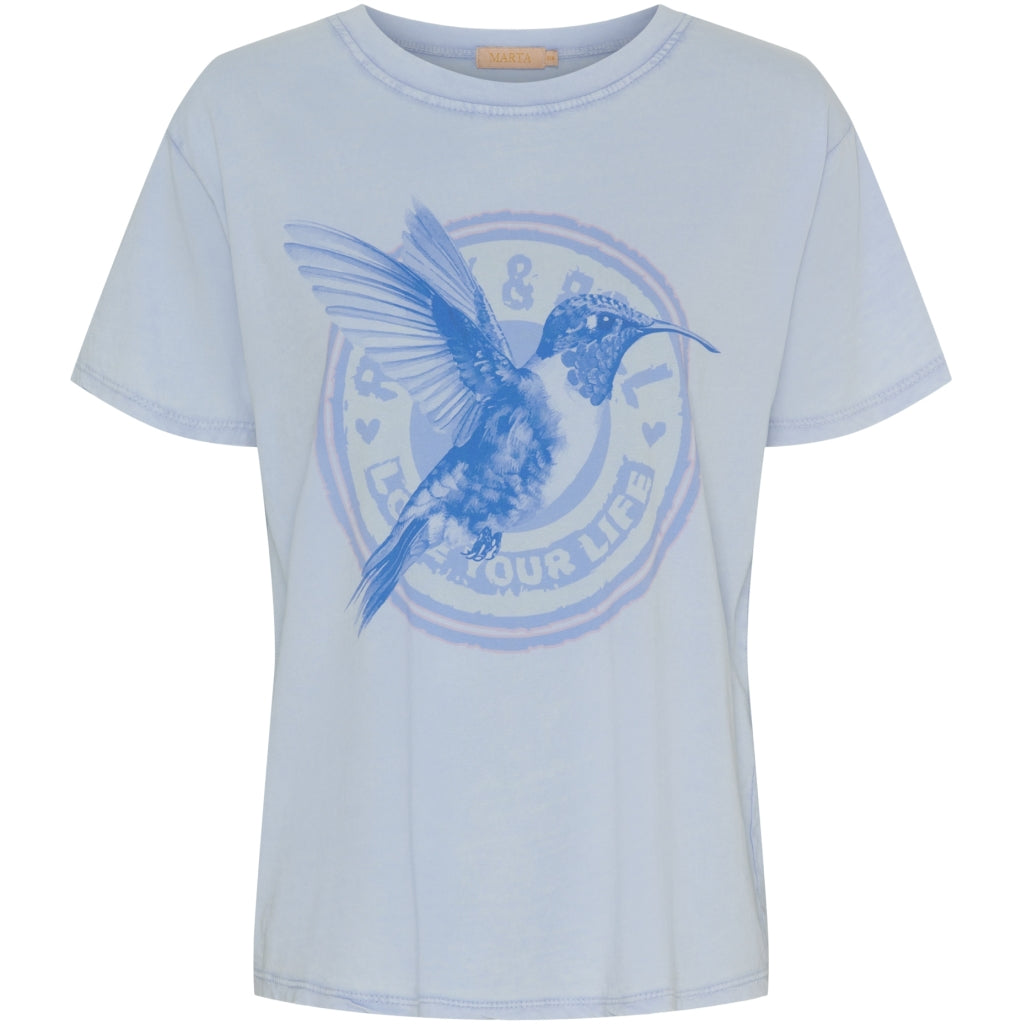 MARTA DU CHATEAU MdcInge Tee T-shirt Blue/Dark Blue Hummingbird
