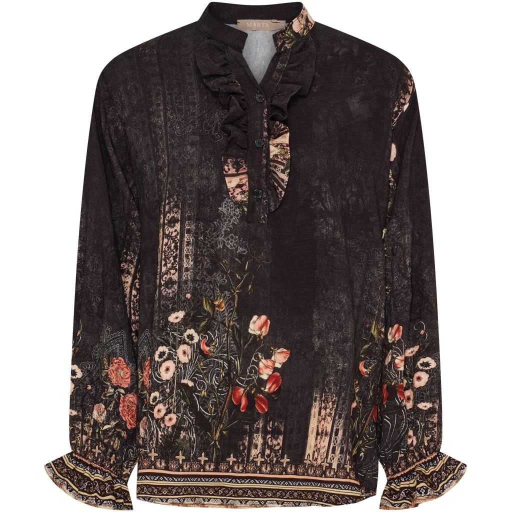 MARTA DU CHATEAU Marta du Chateau dame bluse MdcJoceline 5891 Shirt Nero5295tpg