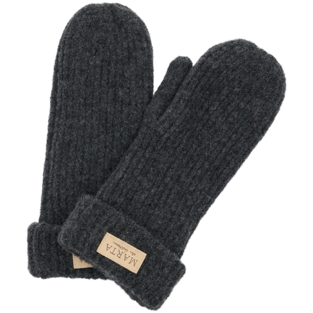 MARTA DU CHATEAU MdcLindsey Knit Mitten Gloves Dark Grey