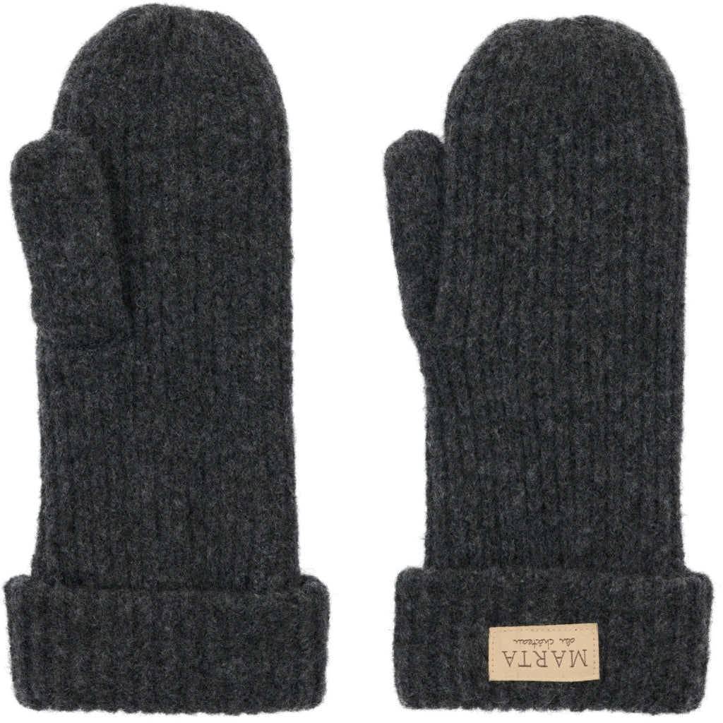 MARTA DU CHATEAU MdcLindsey Knit Mitten Gloves Dark Grey
