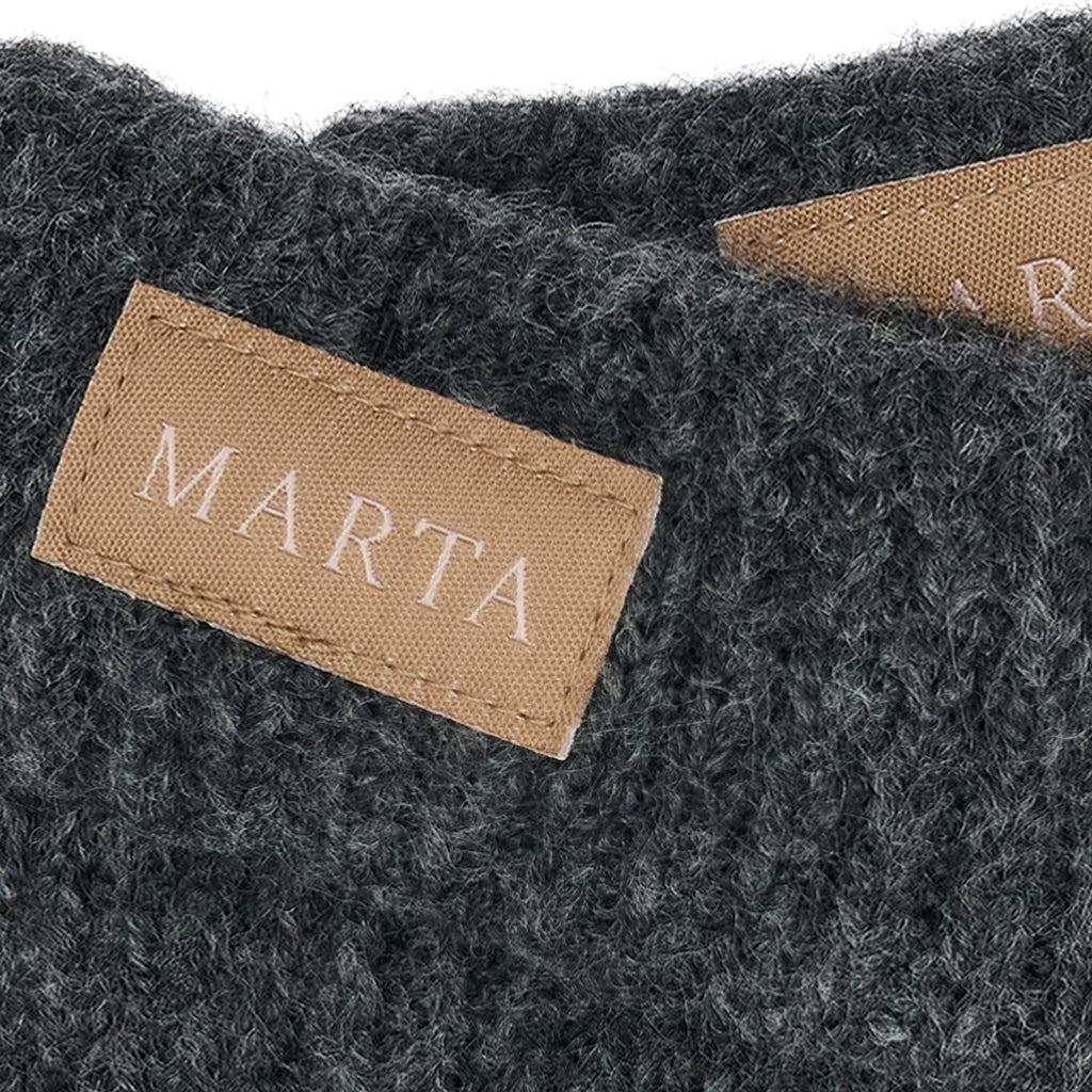 MARTA DU CHATEAU MdcLindsey Knit Mitten Gloves Grey Melange