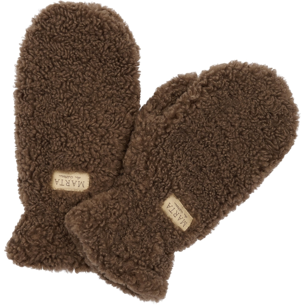 MARTA DU CHATEAU MdcNadi Teddy Mitten Gloves Brown