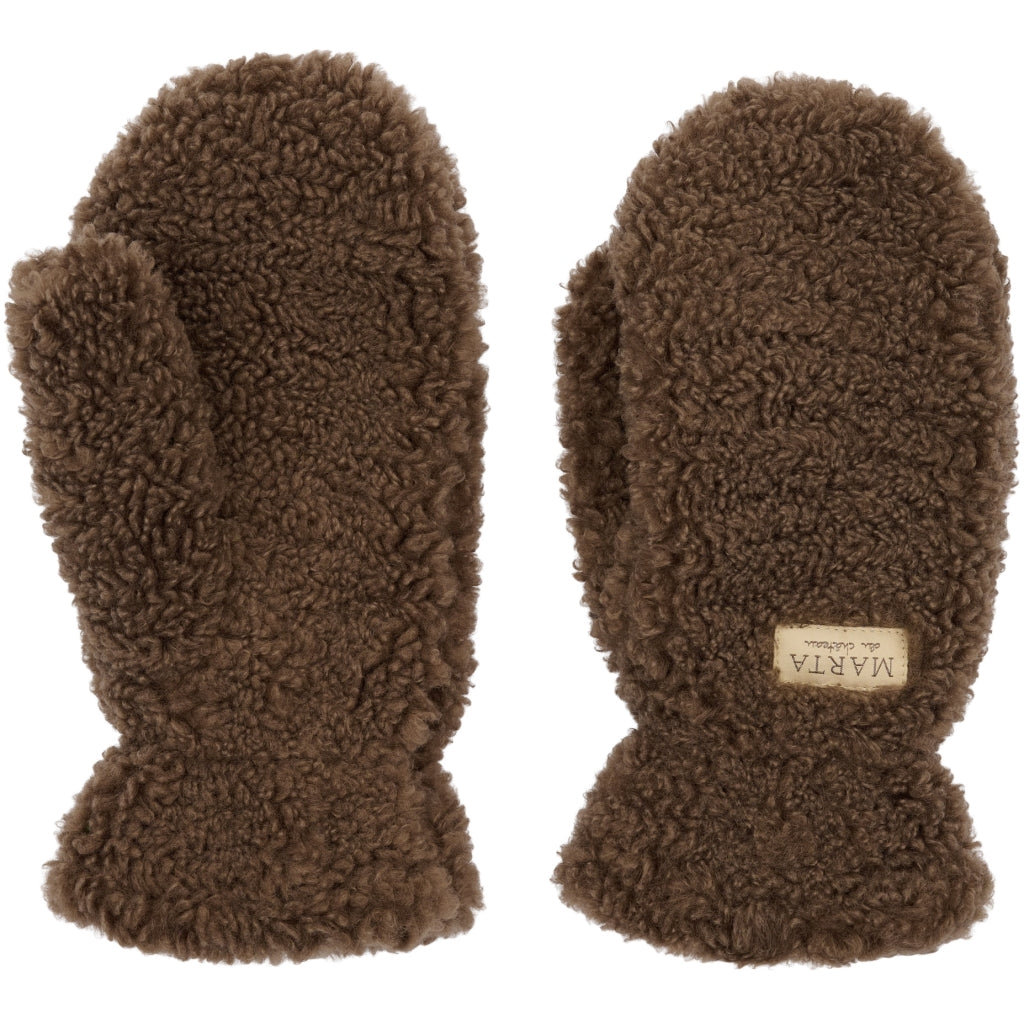 MARTA DU CHATEAU MdcNadi Teddy Mitten Gloves Brown