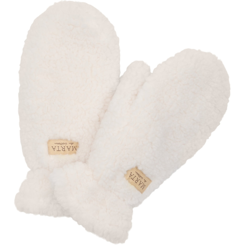 MARTA DU CHATEAU MdcNadi Teddy Mitten Gloves Offwhite