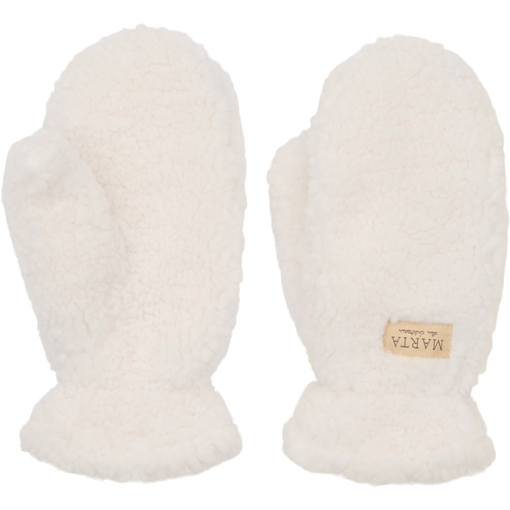 MARTA DU CHATEAU MdcNadi Teddy Mitten Gloves Offwhite