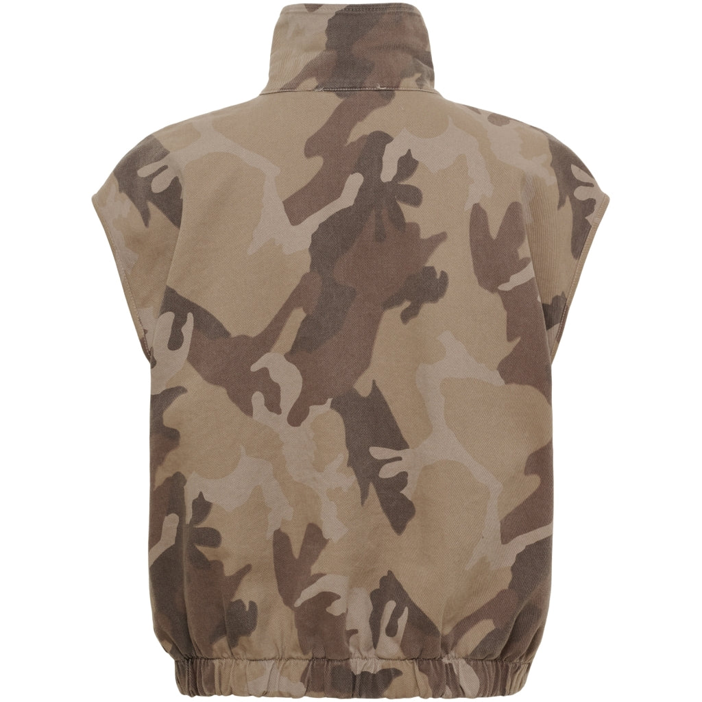 MARTA DU CHATEAU MdcSilver Vest Vest Beige camo