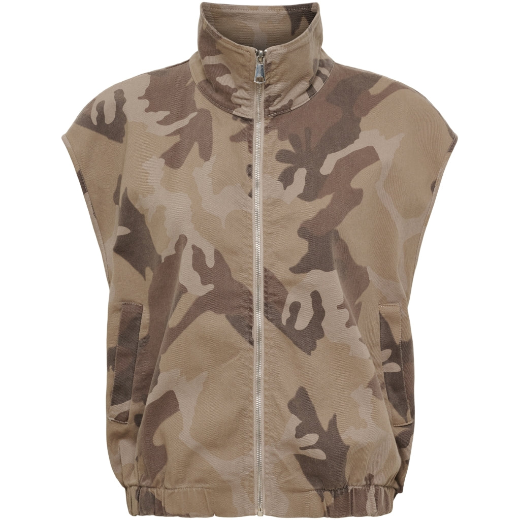 MARTA DU CHATEAU MdcSilver Vest Vest Beige camo