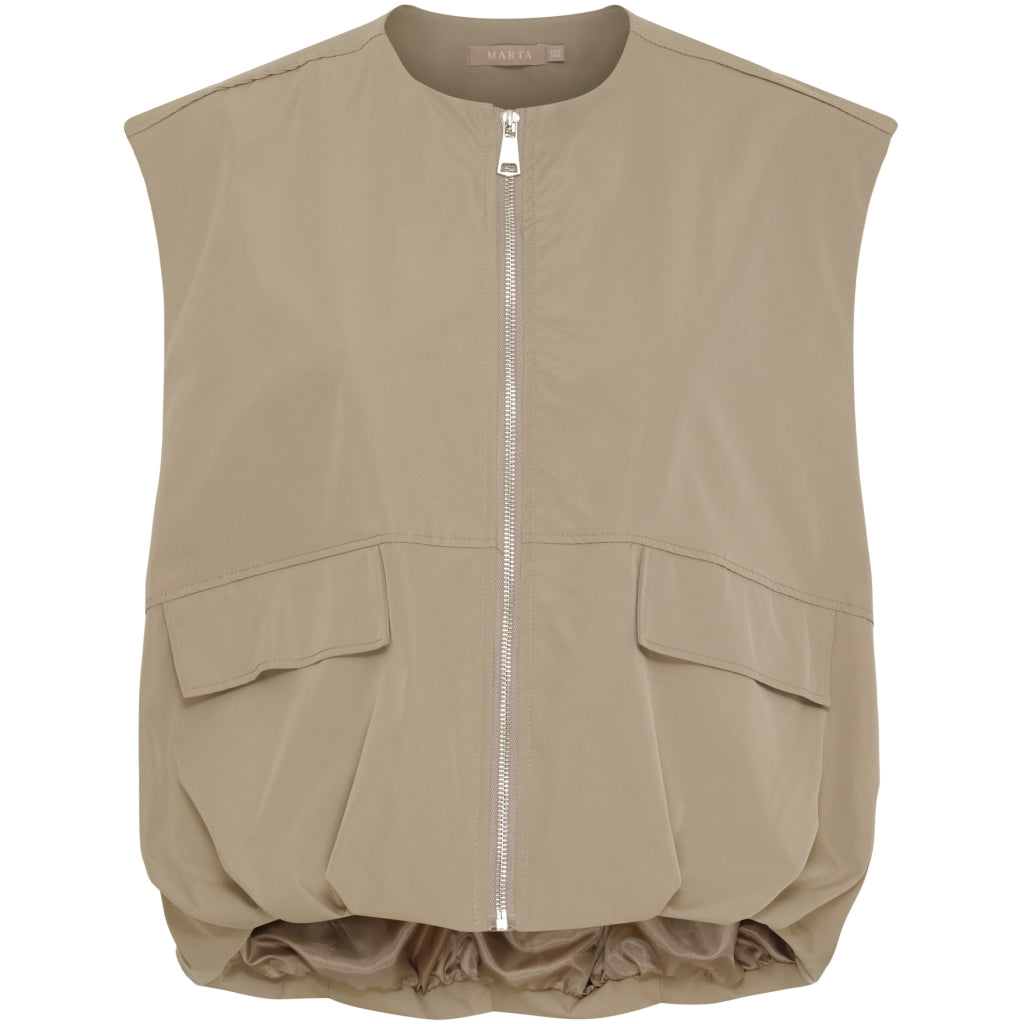 MARTA DU CHATEAU MdcTanja Vest Vest Dark Beige