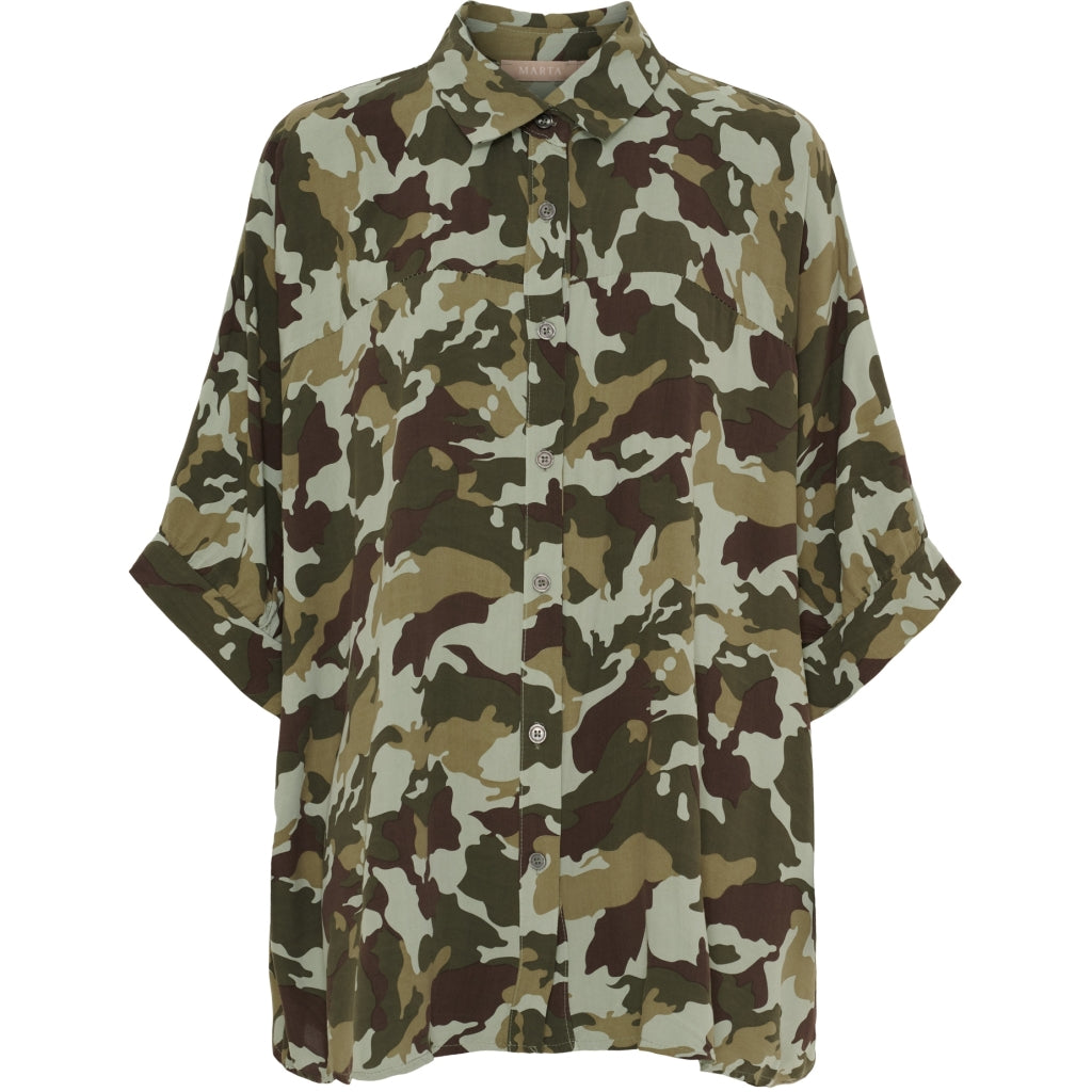 MARTA DU CHATEAU Marta du Chateau dame skjorte MdcZenobia 7487 Shirt Camo