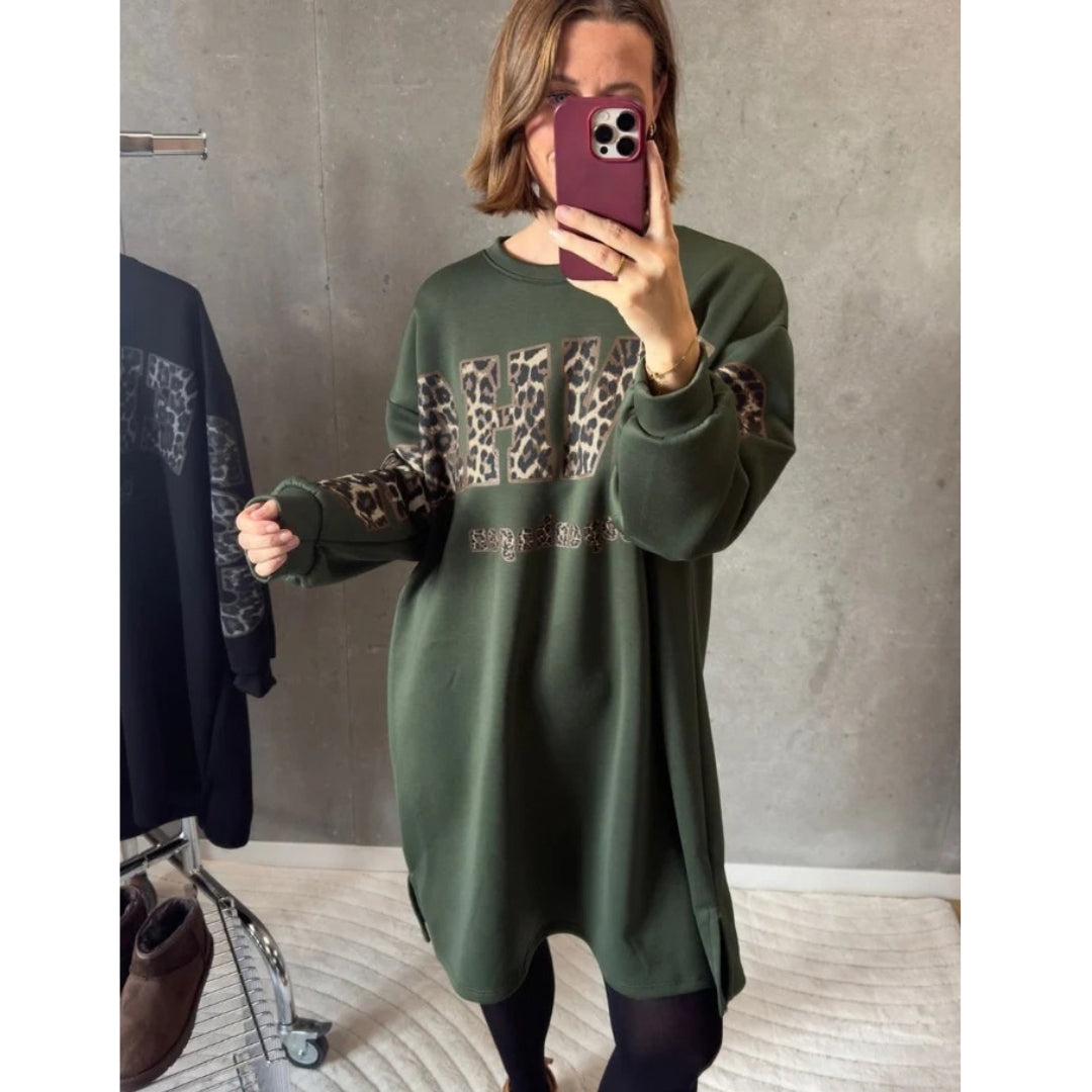 MARTA DU CHATEAU marta du chateau Dame Kjole MdcCannes 26188 Dress Military/Leo