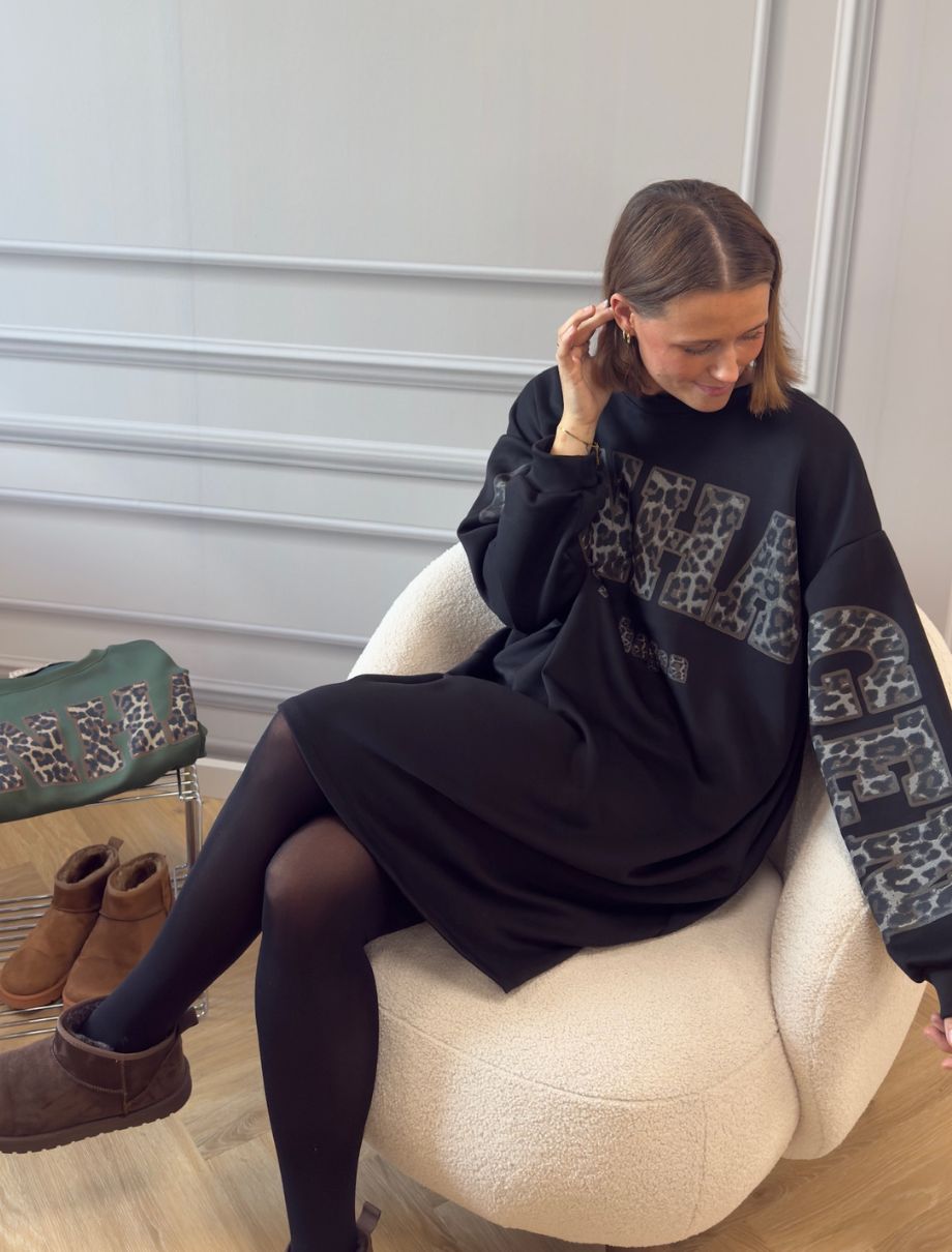 MARTA DU CHATEAU marta du chateau Dame Kjole MdcCannes 26188 Dress Nero/Leo