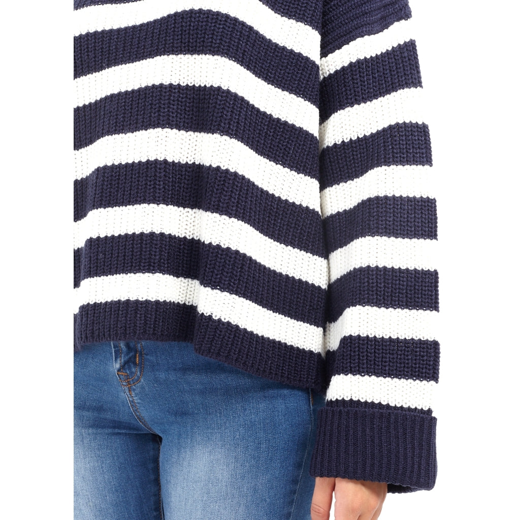 MARTA DU CHATEAU Brave Soul Stribet Pullover Marina Restudsalg Navy