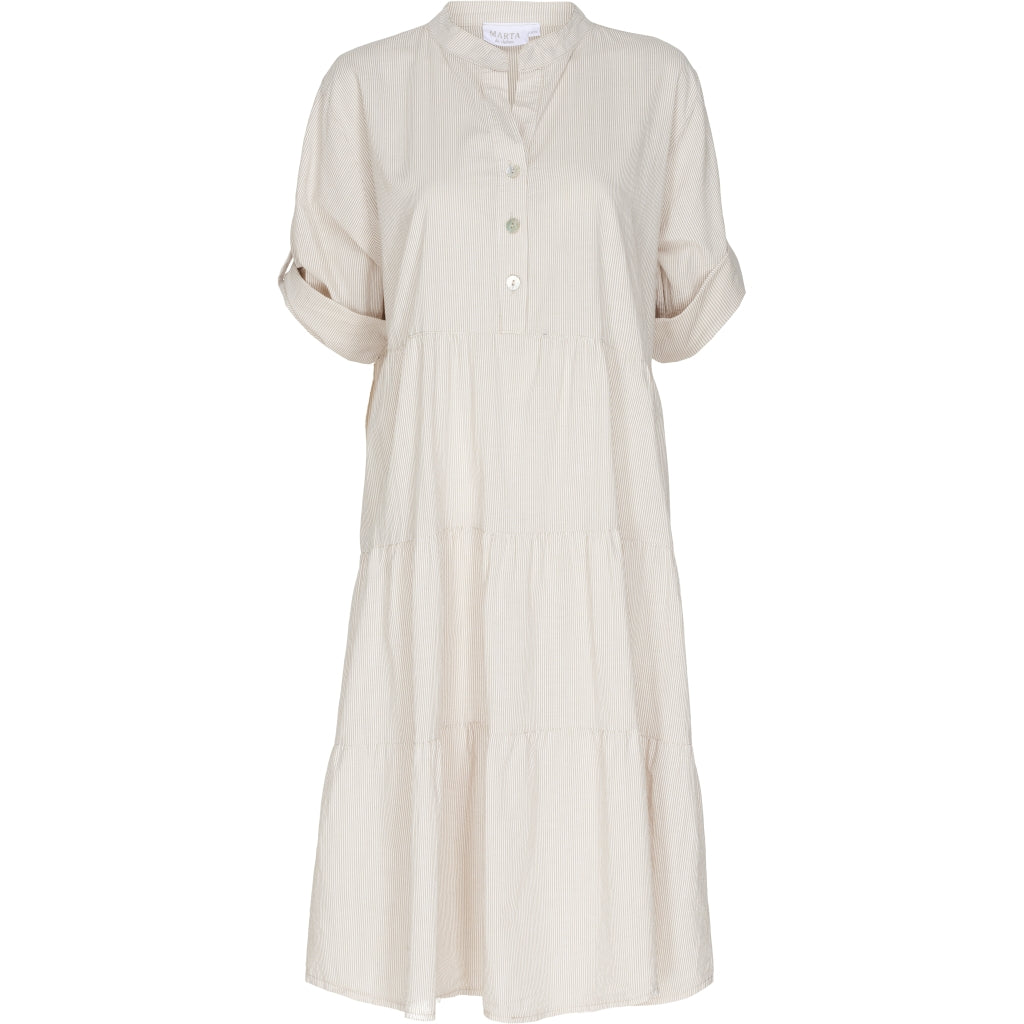 MARTA DU CHATEAU Lang skjortekjole Restudsalg Beige