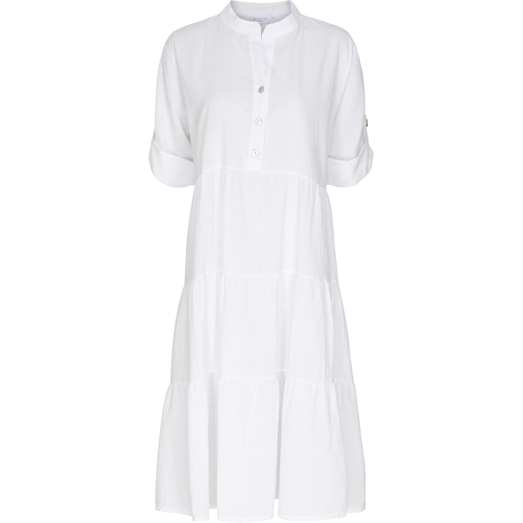 MARTA DU CHATEAU Lang skjortekjole Restudsalg White