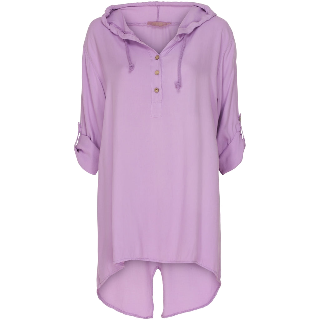 MARTA DU CHATEAU Løstsiddende bluse m. hætte Restudsalg Lilla