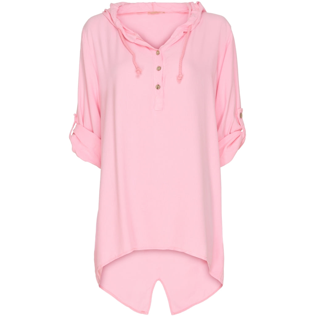 MARTA DU CHATEAU Løstsiddende bluse m. hætte Restudsalg Pink