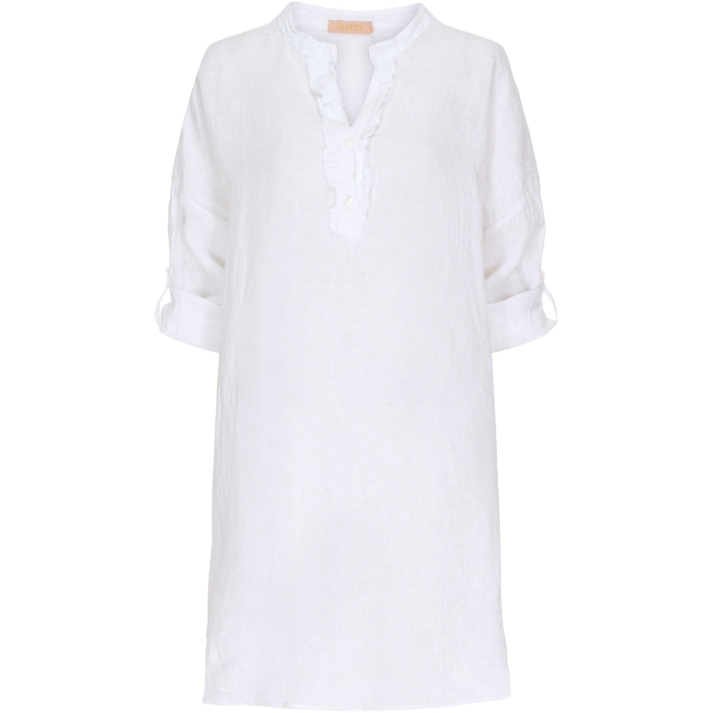 MARTA DU CHATEAU Marta Dame Top 3199 Hør Restudsalg White