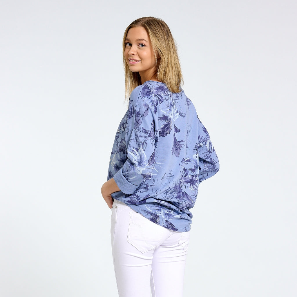 MARTA DU CHATEAU Marta Du Chateau bluse 13235 Restudsalg Jeans Blue