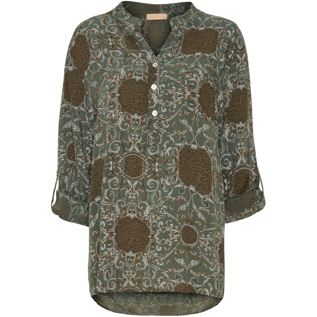 MARTA DU CHATEAU Marta Du Chateau dame bluse - 2254 Restudsalg Military