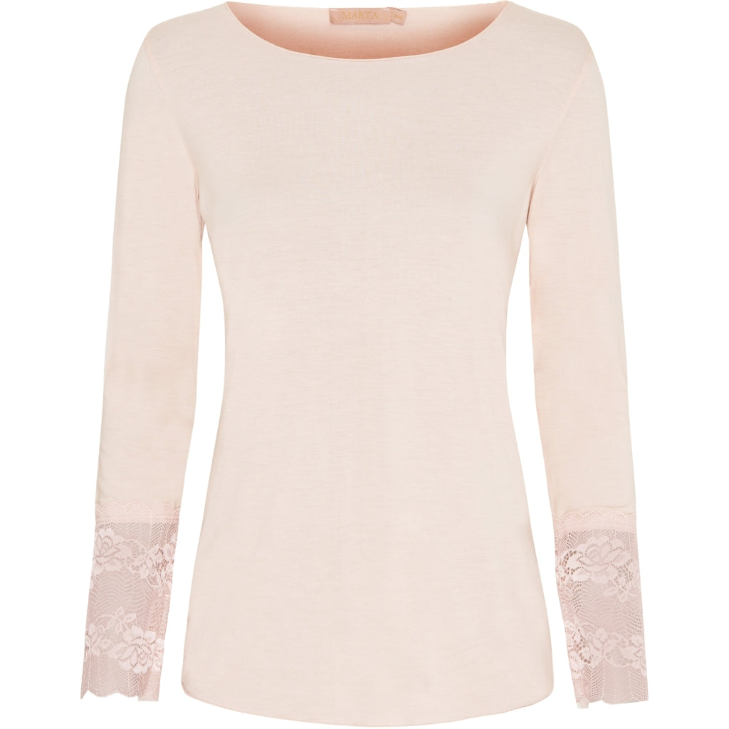 MARTA DU CHATEAU Marta Du Chateau dame bluse 11297 T-shirt long sleeves Cipria rose