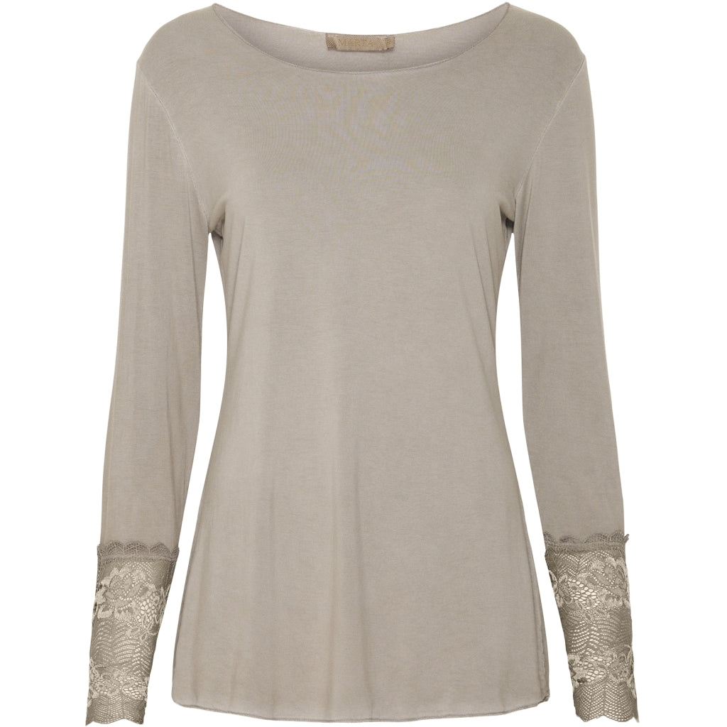 MARTA DU CHATEAU Marta Du Chateau dame bluse 11297 T-shirt long sleeves Fango