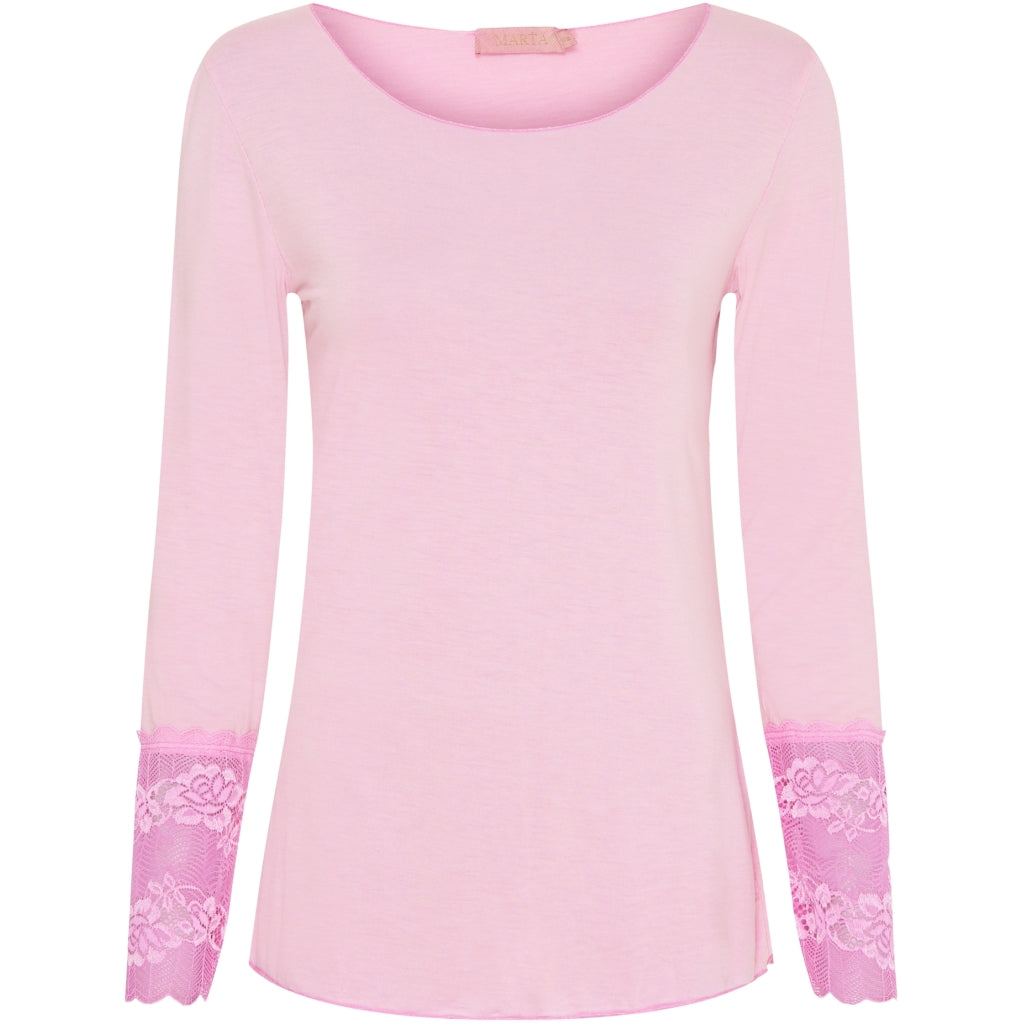 MARTA DU CHATEAU Marta Du Chateau dame bluse 11297 T-shirt long sleeves Rosa Baby