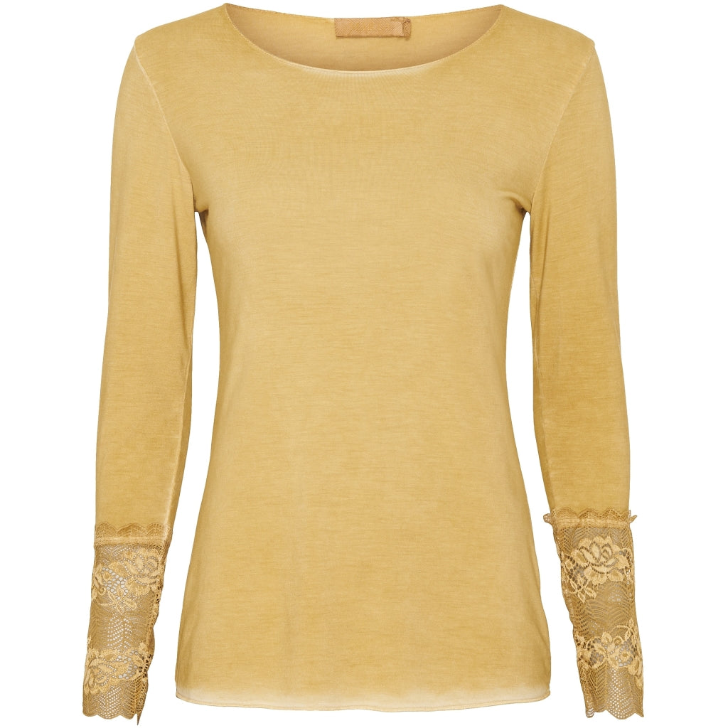 MARTA DU CHATEAU Marta Du Chateau dame bluse 11297 T-shirt long sleeves Senape