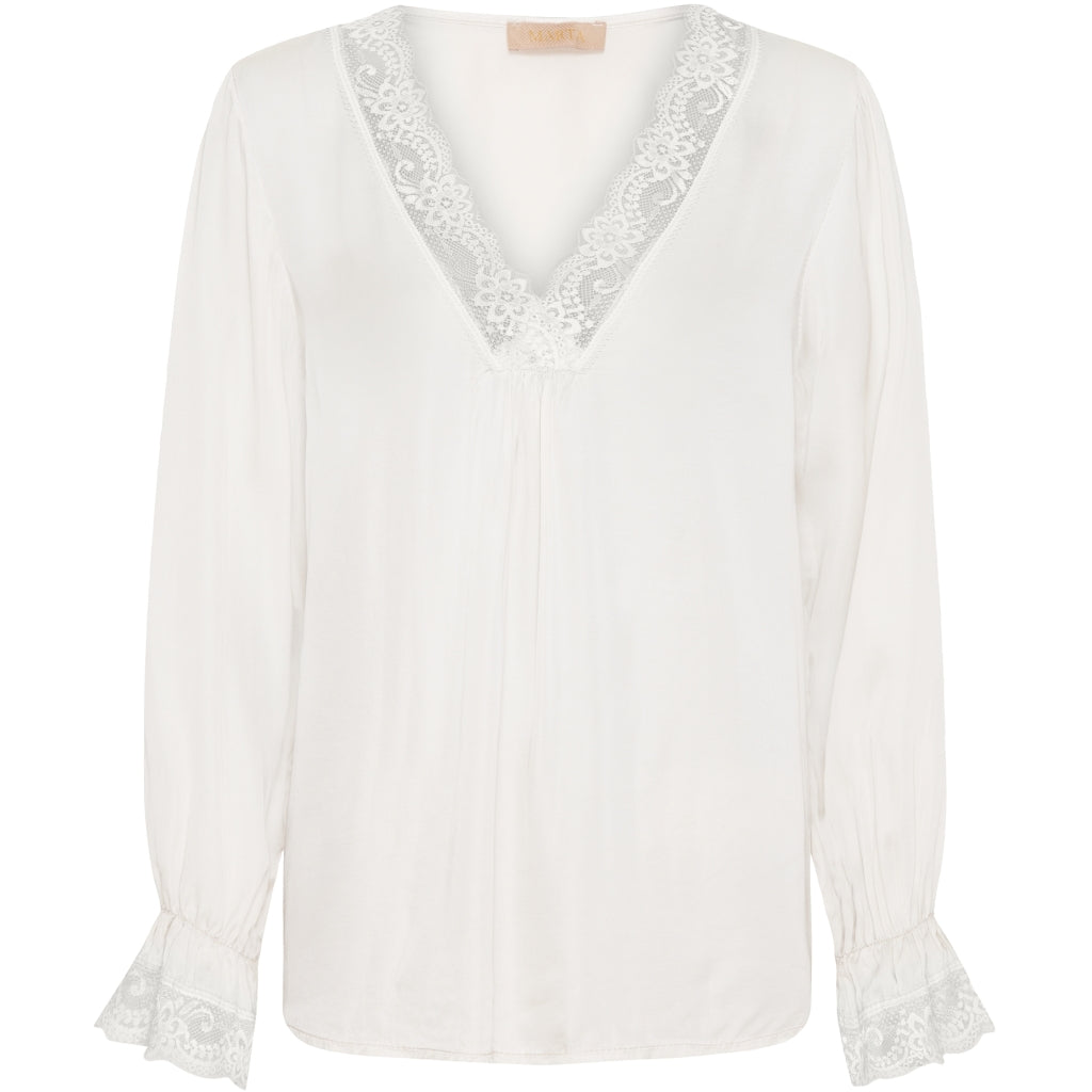 MARTA DU CHATEAU Marta Du Chateau dame bluse 22364 Restudsalg Beige