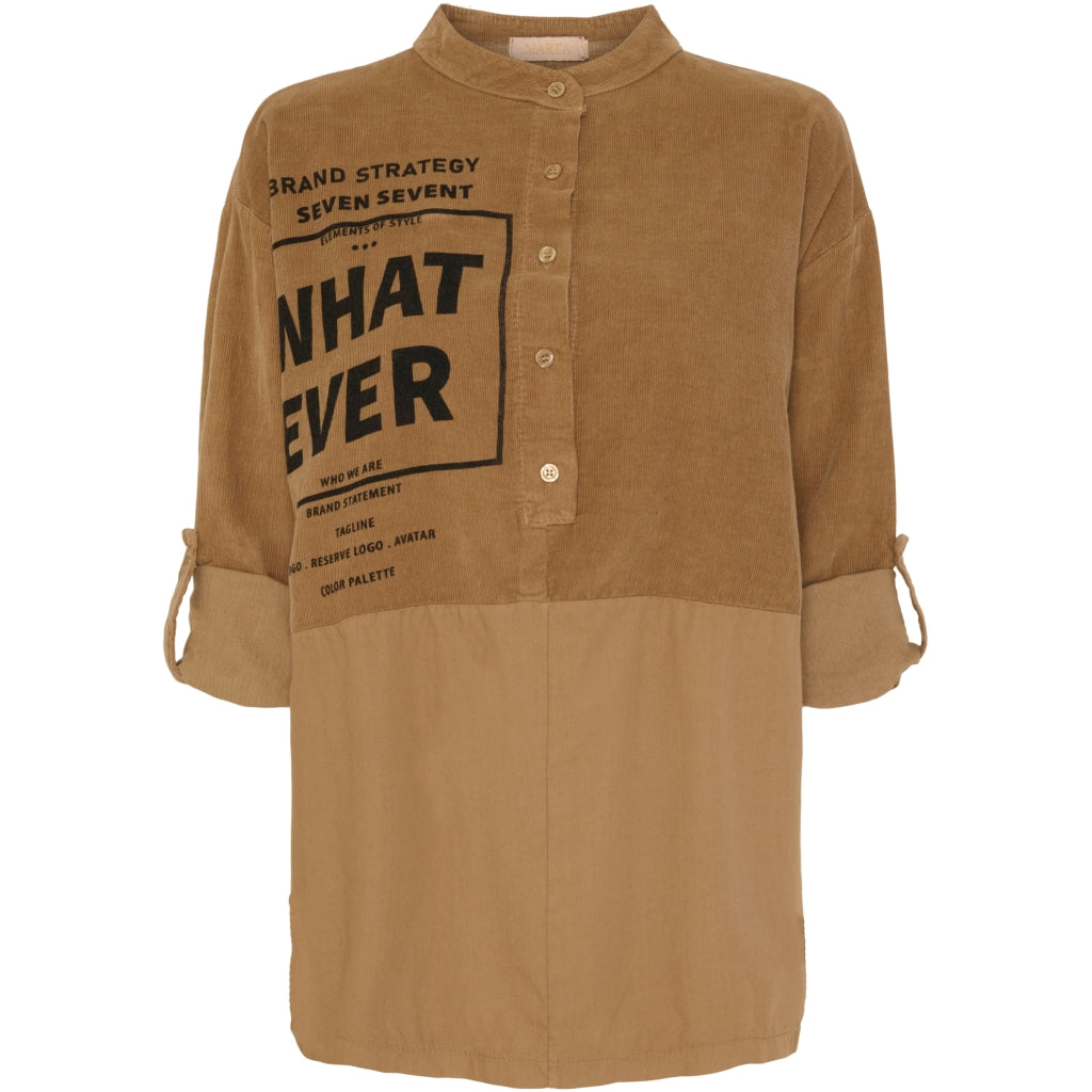 MARTA DU CHATEAU Marta Du Chateau dame bluse 3659 Restudsalg Camel