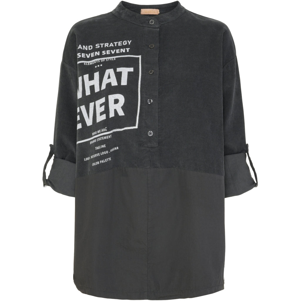 MARTA DU CHATEAU Marta Du Chateau dame bluse 3659 Restudsalg Dark Grey