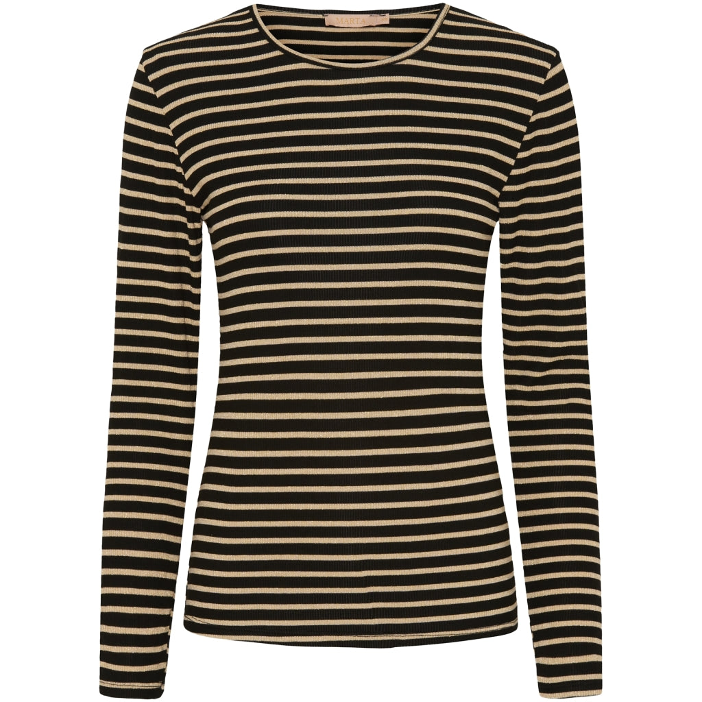 MARTA DU CHATEAU Marta Du Chateau dame bluse 5356 T-shirt Black/gold