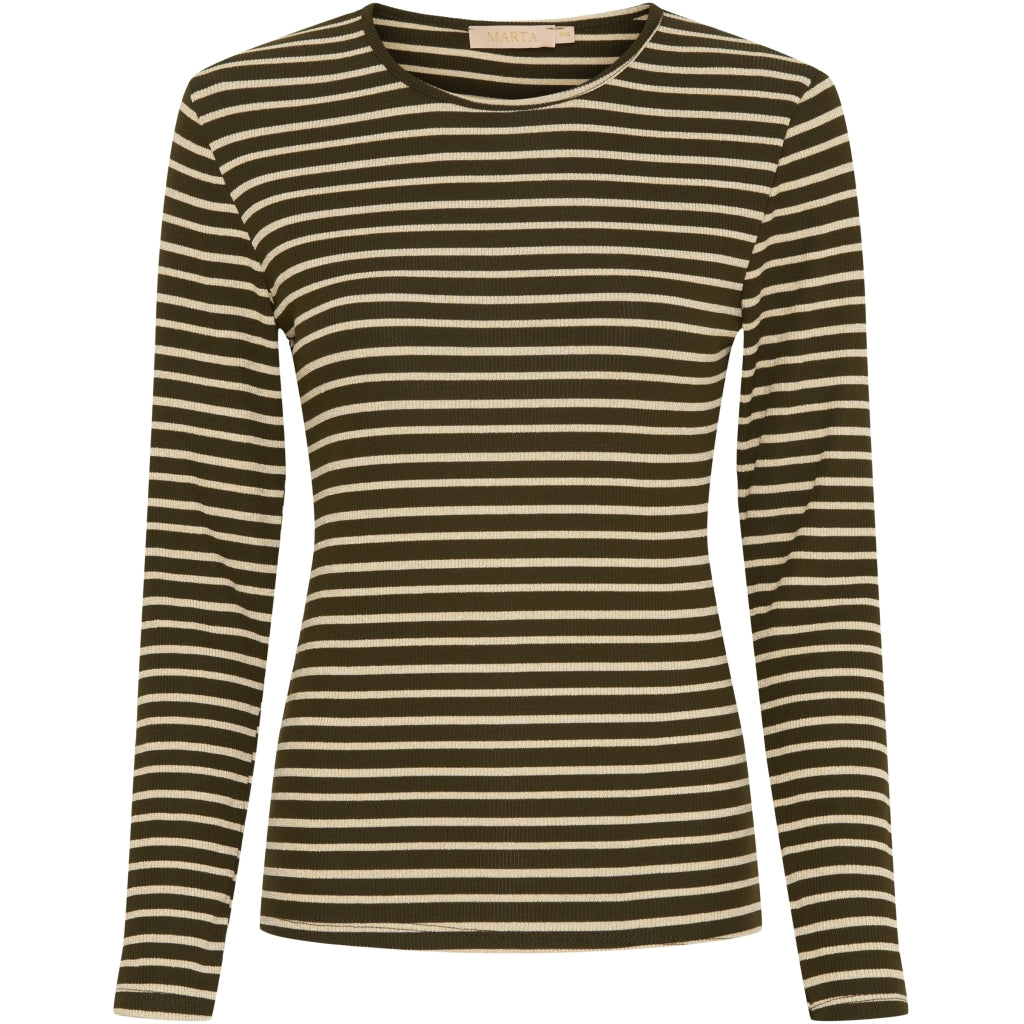 MARTA DU CHATEAU Marta Du Chateau dame bluse 5356 T-shirt Military/Gold