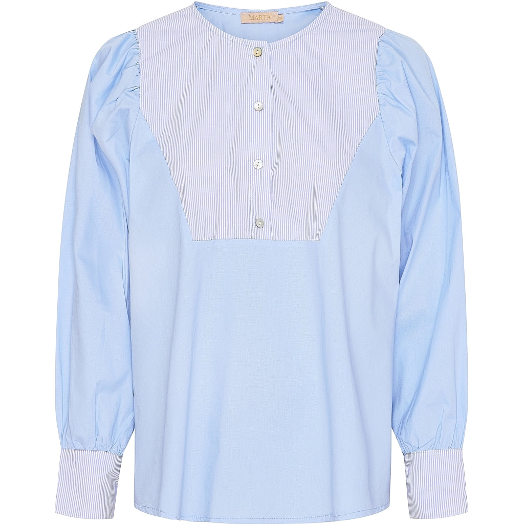 MARTA DU CHATEAU Marta Du Chateau dame bluse 5519 Shirt Blue
