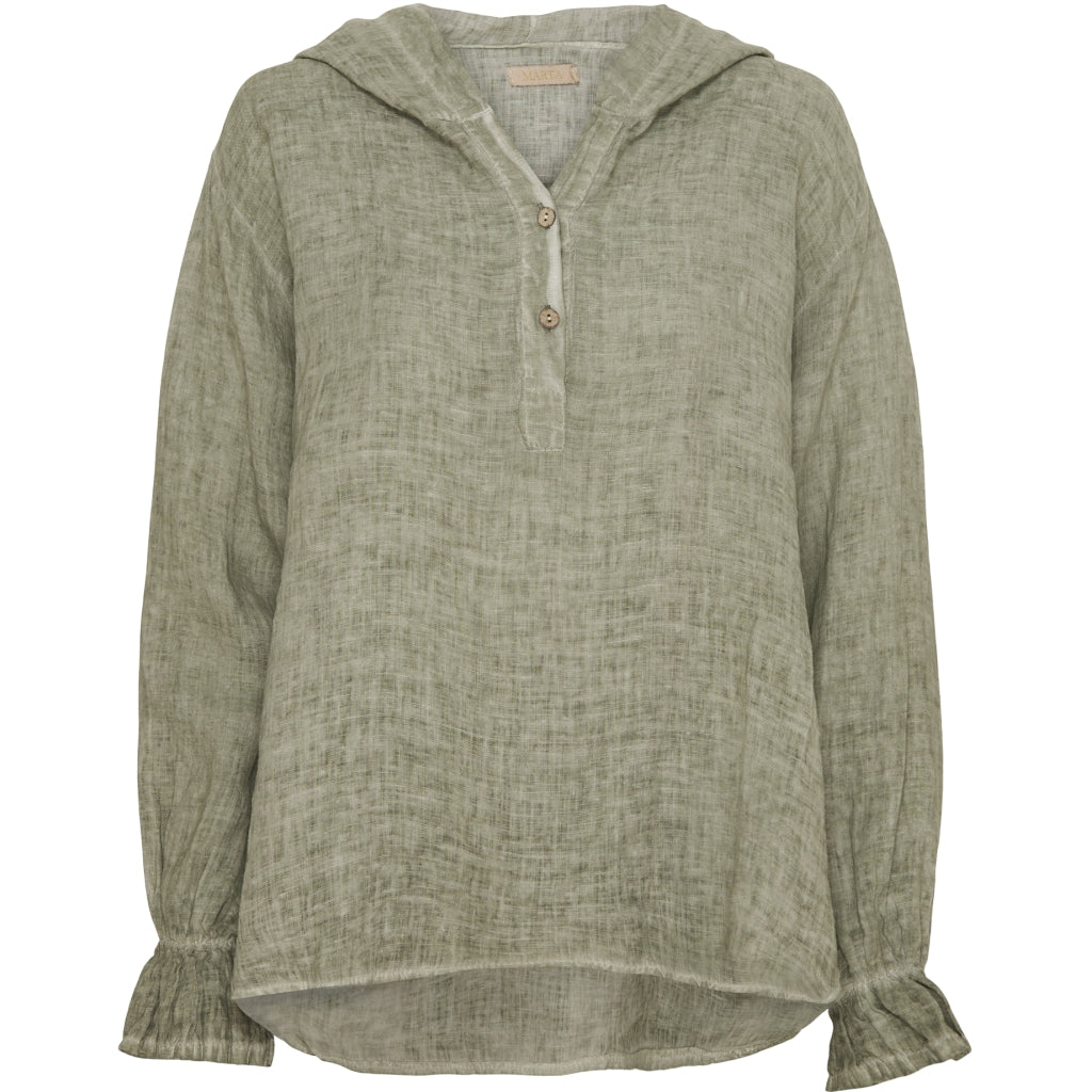 MARTA DU CHATEAU Marta Du Chateau dame bluse 5604 Restudsalg Military