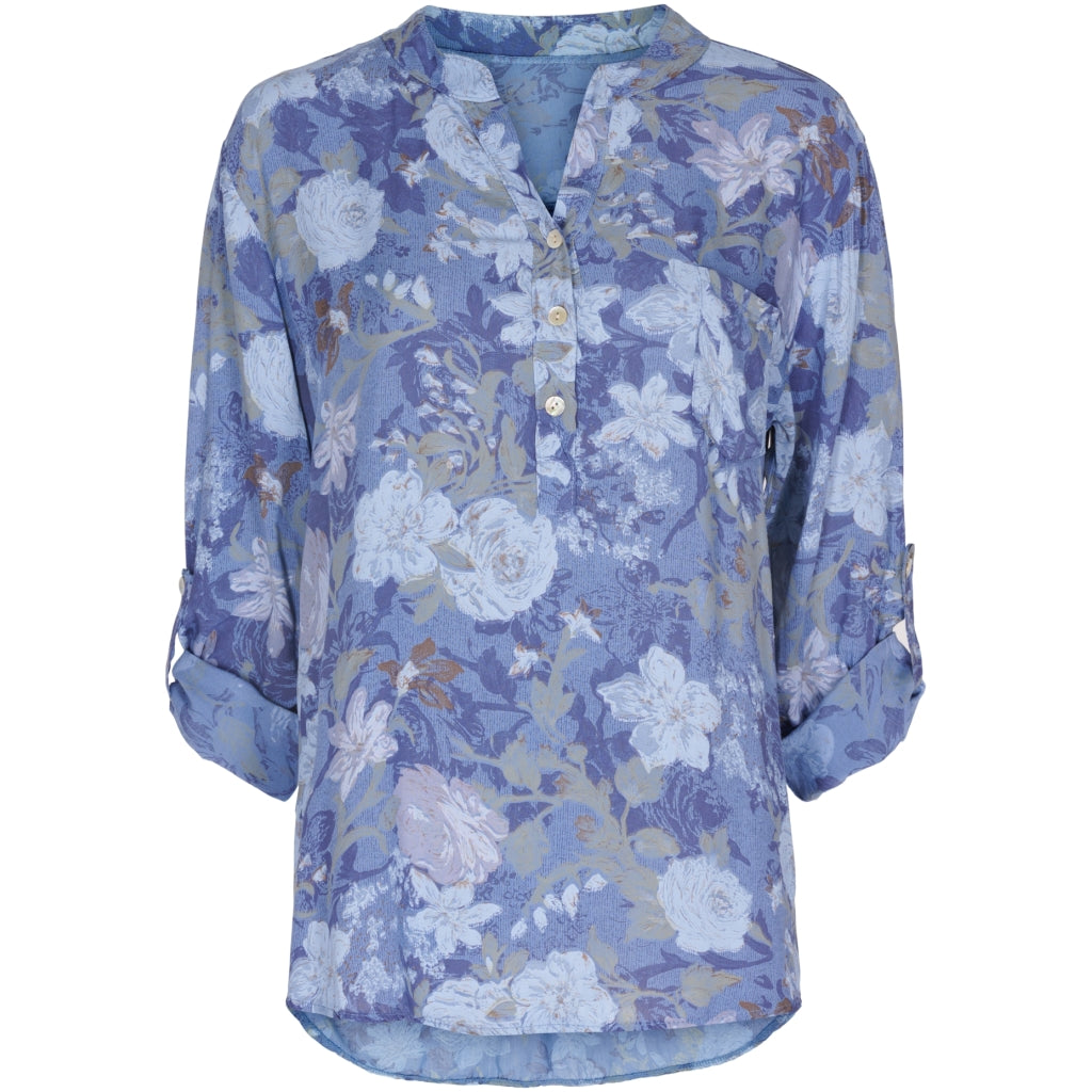 MARTA DU CHATEAU Marta Du Chateau dame bluse 8053 Flower Restudsalg Jeans Flower