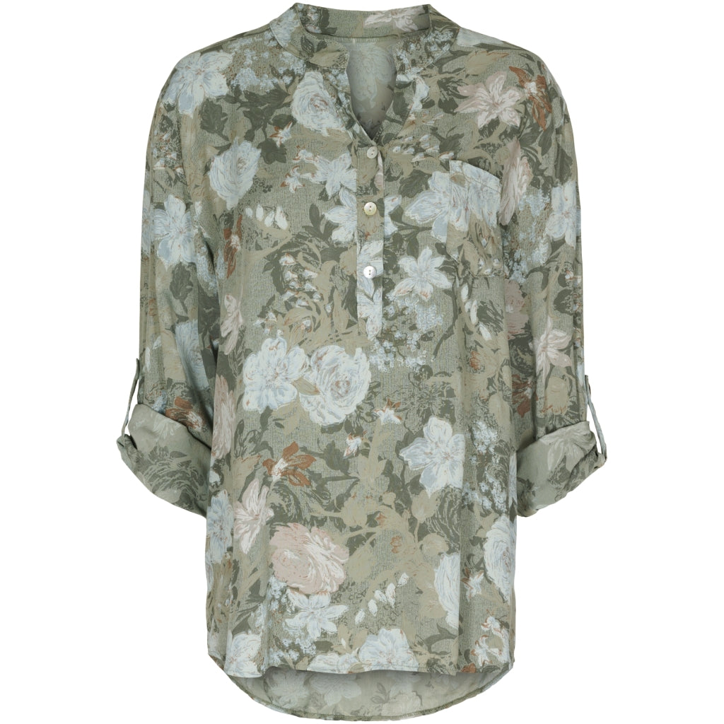 MARTA DU CHATEAU Marta Du Chateau dame bluse 8053 Flower Restudsalg Military Flower