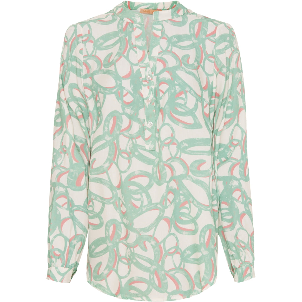 MARTA DU CHATEAU Marta Du Chateau dame bluse MdcAstrid 8128 Shirt Aqua4100
