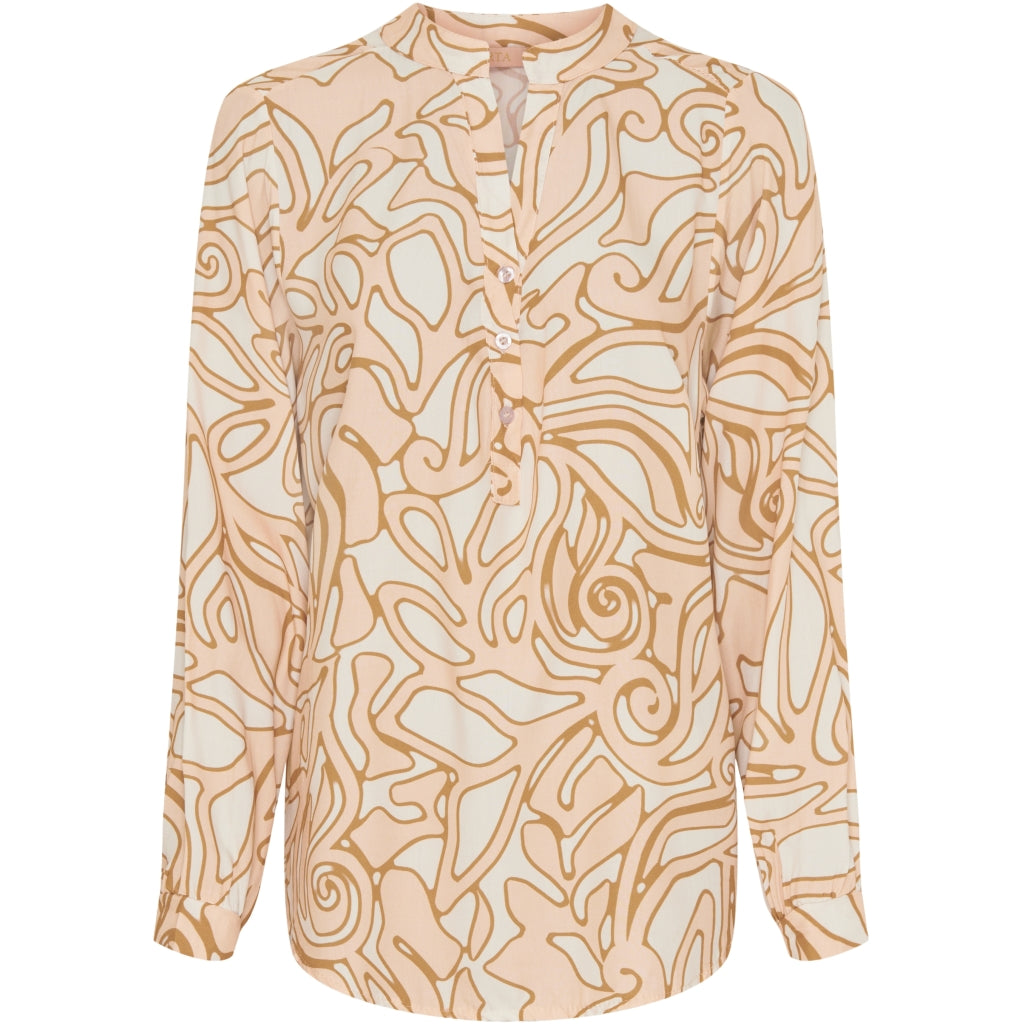 MARTA DU CHATEAU Marta Du Chateau dame bluse MdcAstrid 8128 Shirt Beige4392