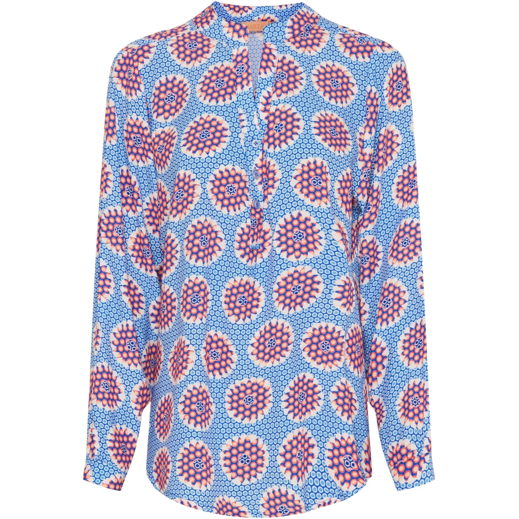 MARTA DU CHATEAU Marta Du Chateau dame bluse MdcAstrid 8128 Shirt Royal2424