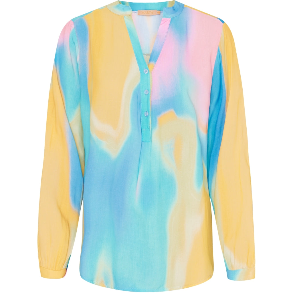 MARTA DU CHATEAU Marta Du Chateau dame bluse MdcAstrid 8128 Shirt Turchis7640