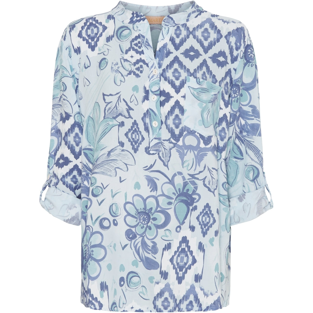 MARTA DU CHATEAU Marta Du Chateau dame bluse 8503 Restudsalg Celeste Heart