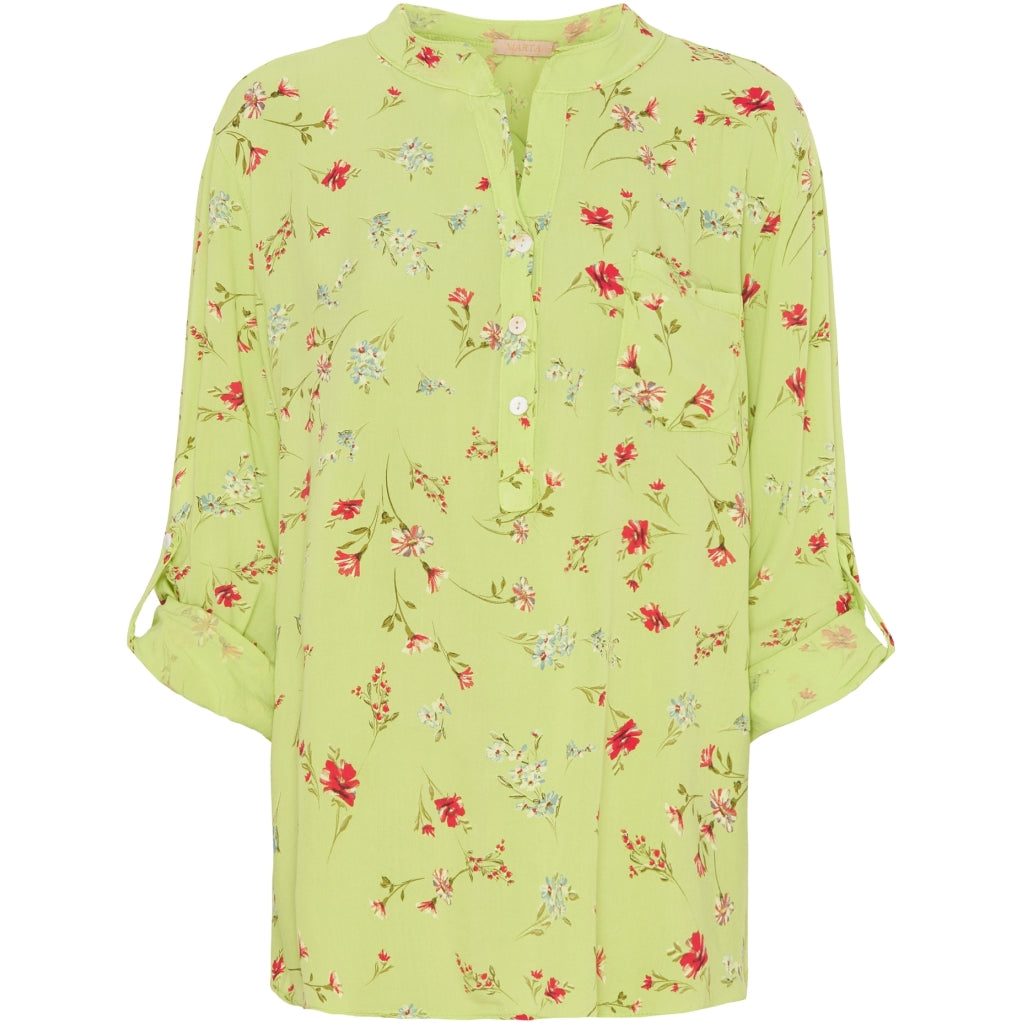 MARTA DU CHATEAU Marta Du Chateau dame bluse 8503 Restudsalg Verde Mela Romance
