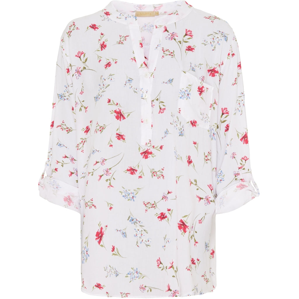 MARTA DU CHATEAU Marta Du Chateau dame bluse 8503 Restudsalg White Romance