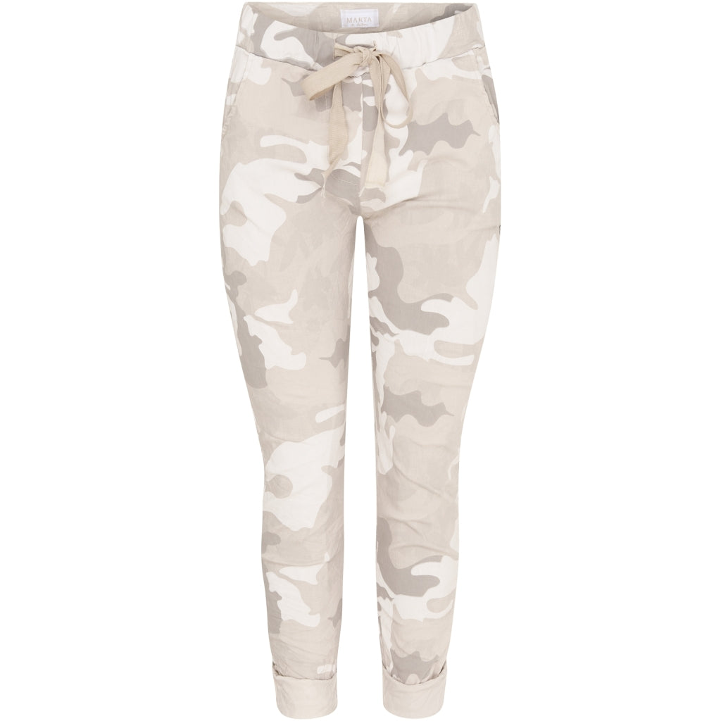 MARTA DU CHATEAU Marta Du Chateau dame bukser 21055 Pant Beige camo