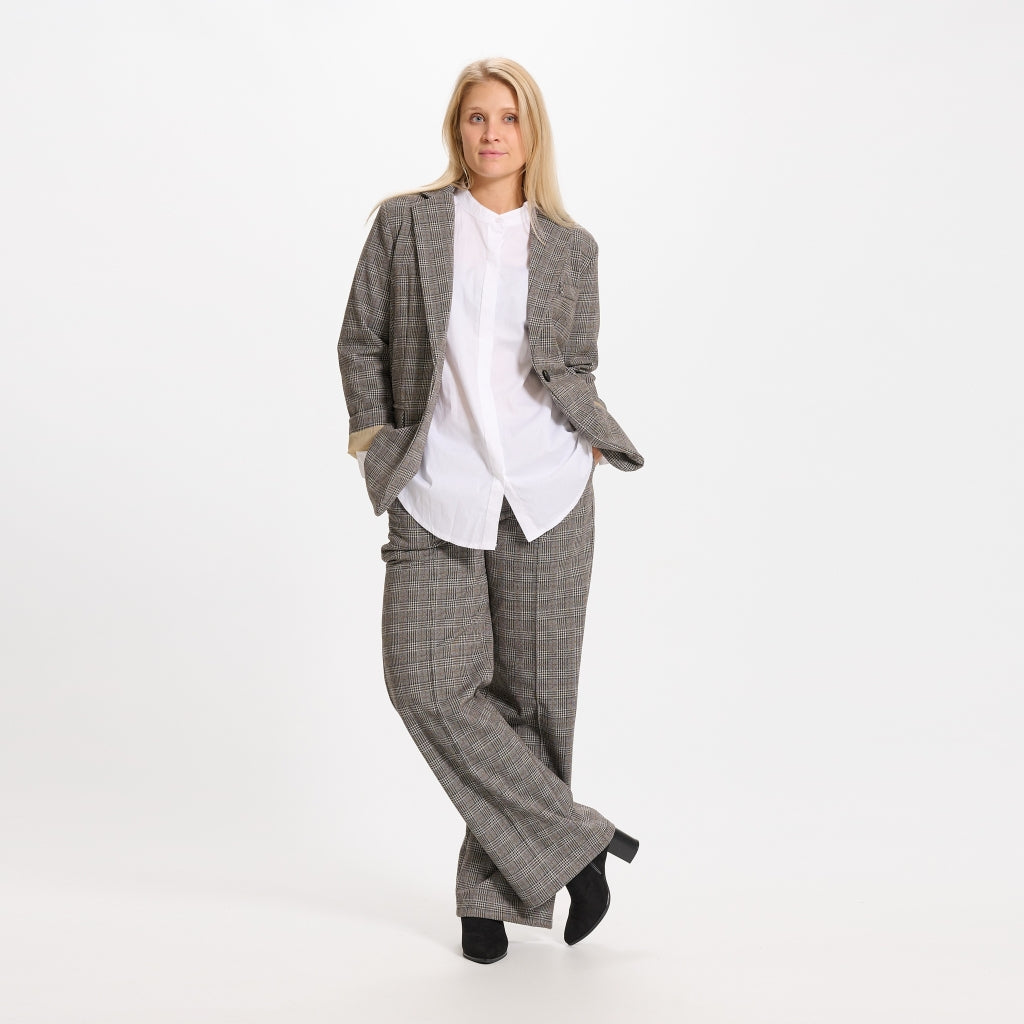 MARTA DU CHATEAU Marta Du Chateau dame bukser 99996 Pant Grey Check