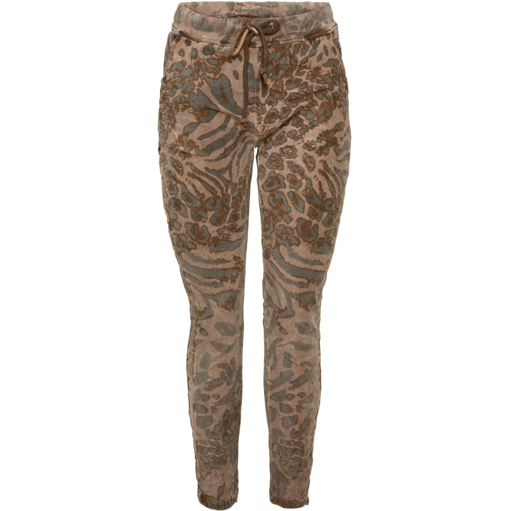 MARTA DU CHATEAU Marta Du Chateau dame bukser D2998 Pant Brown Animal